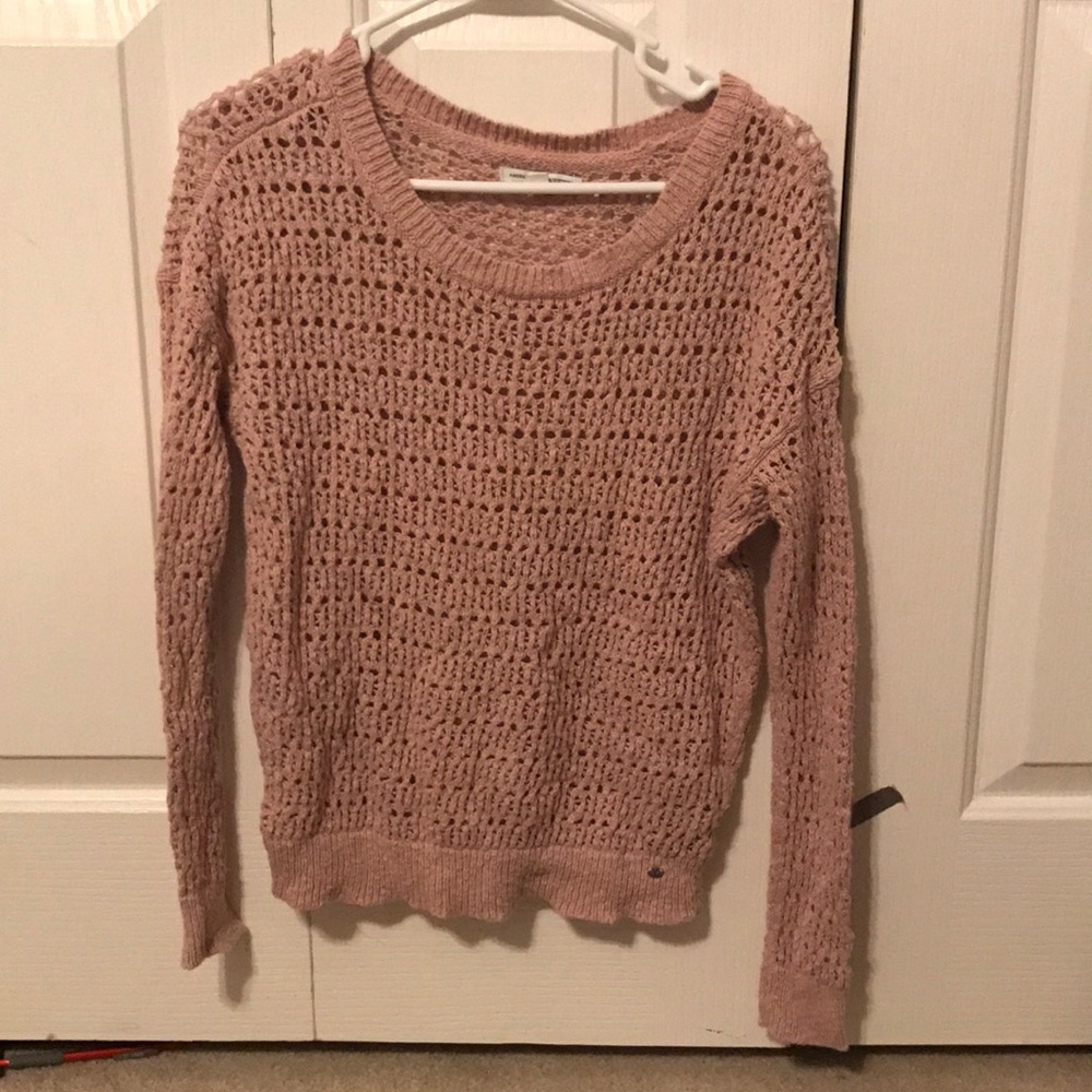 Pale pink knit sweater